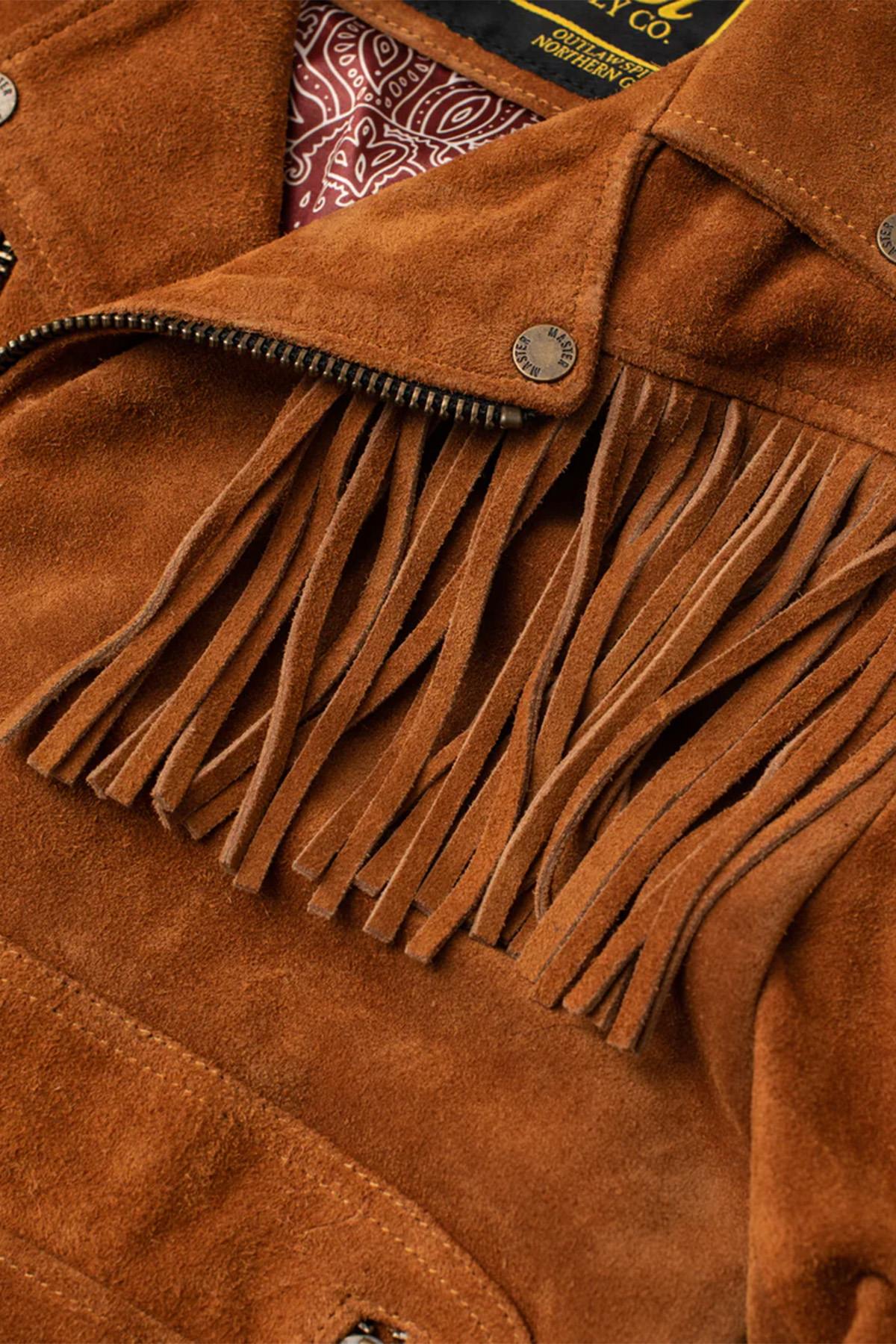 Fringed cowhide suede jacket - Image n°13