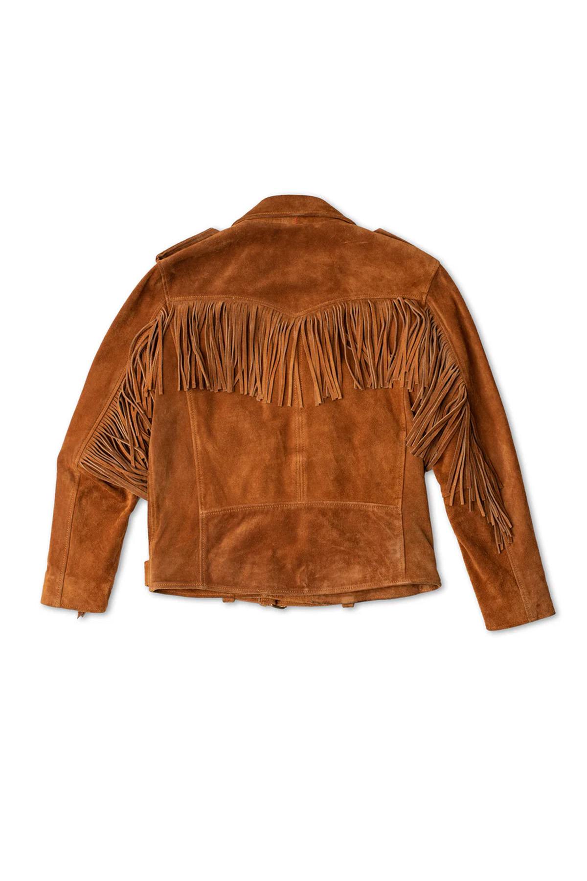 Fringed cowhide suede jacket - Image n°8