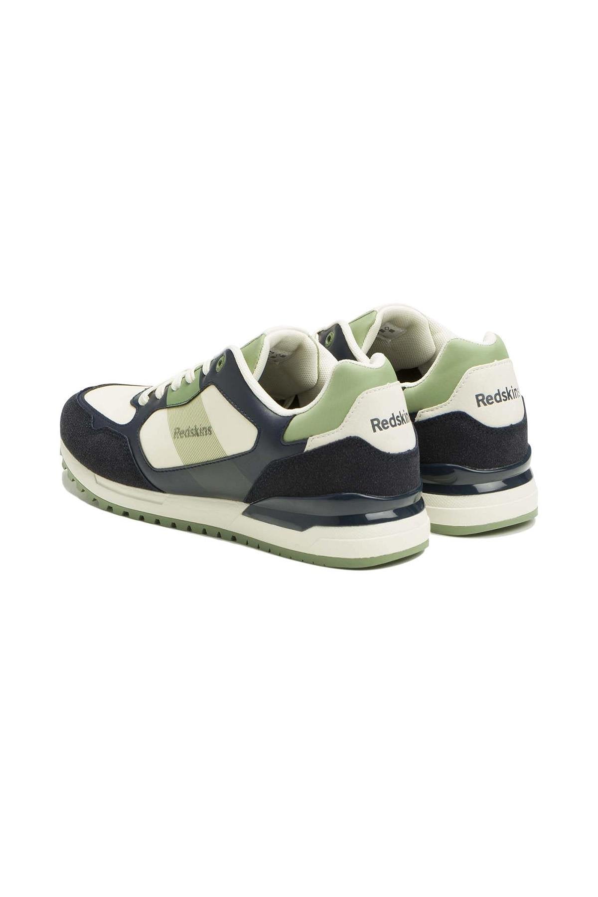 Men's navy ecru khaki sneakers - Image n°3