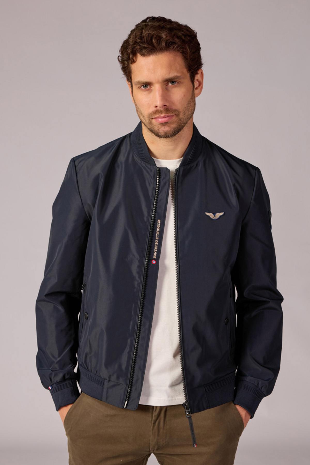 Navy blue waterproof jacket from the Patrouille de France - Image n°1