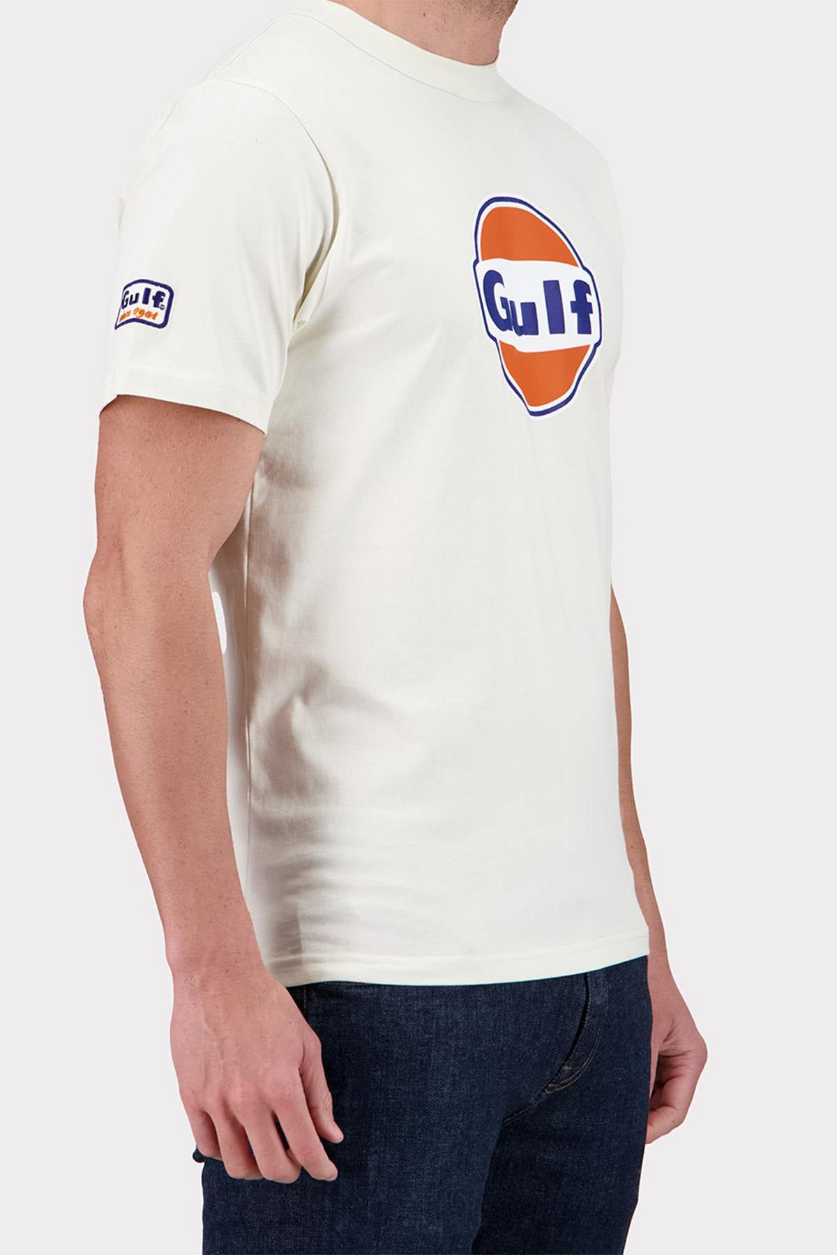 Ecru T-shirt with Gulf logo - Image n°4