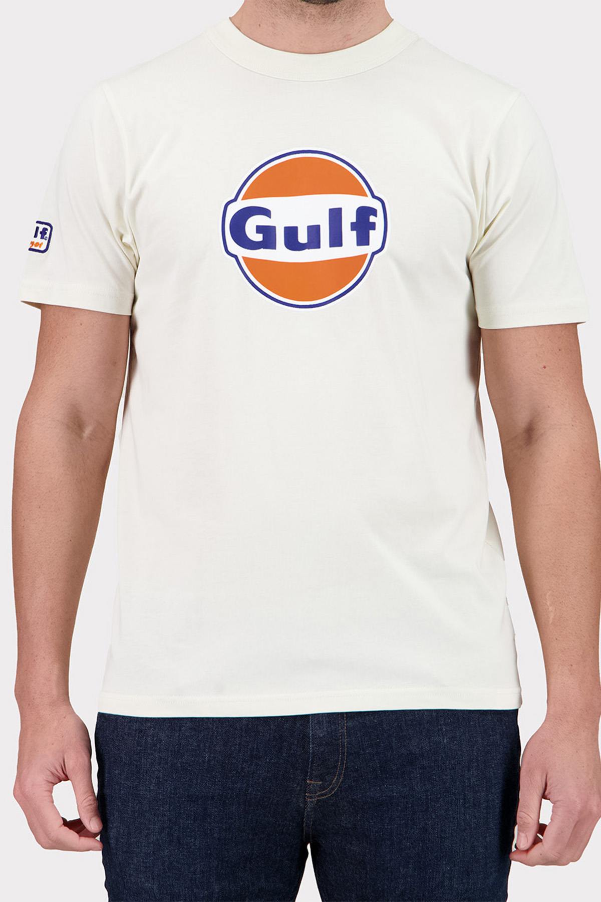 Ecru T-shirt with Gulf logo - Image n°2