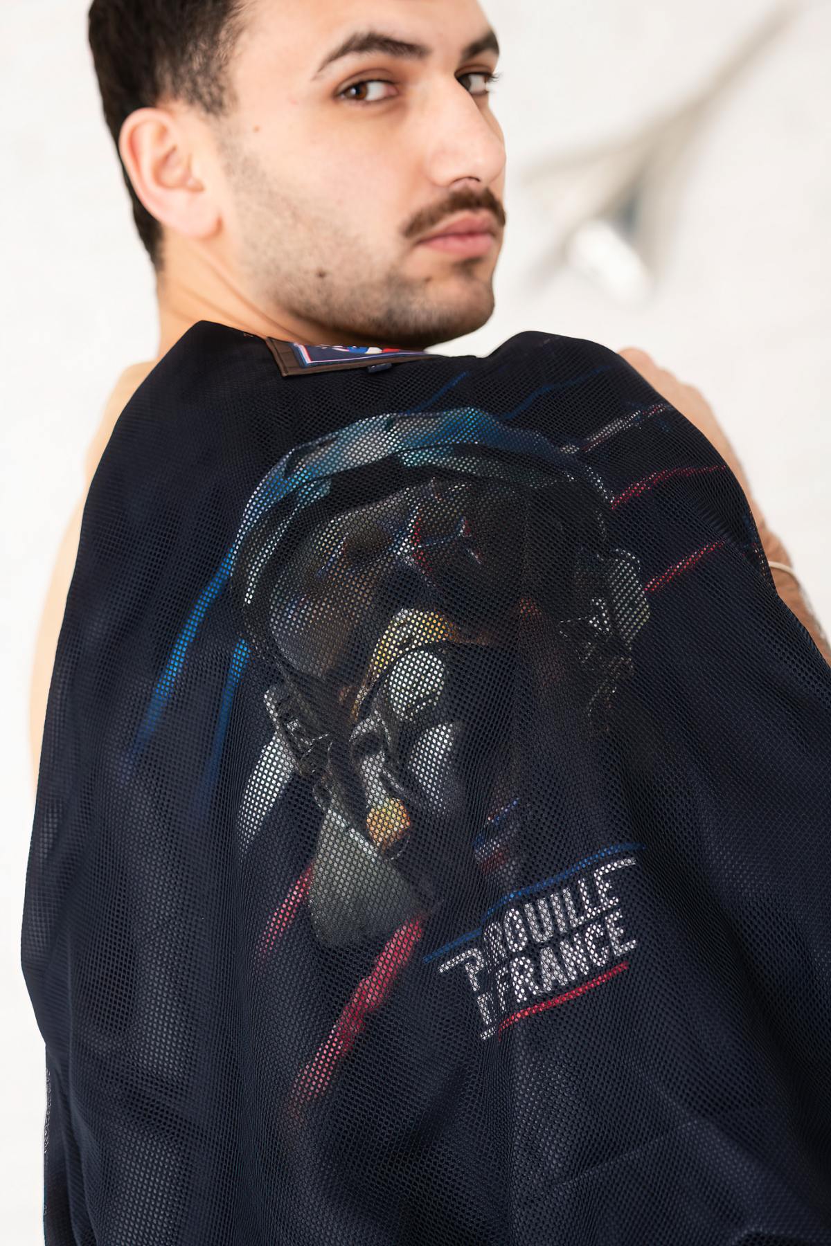 Black leather bomber jacket Patrouille de France - Image n°4