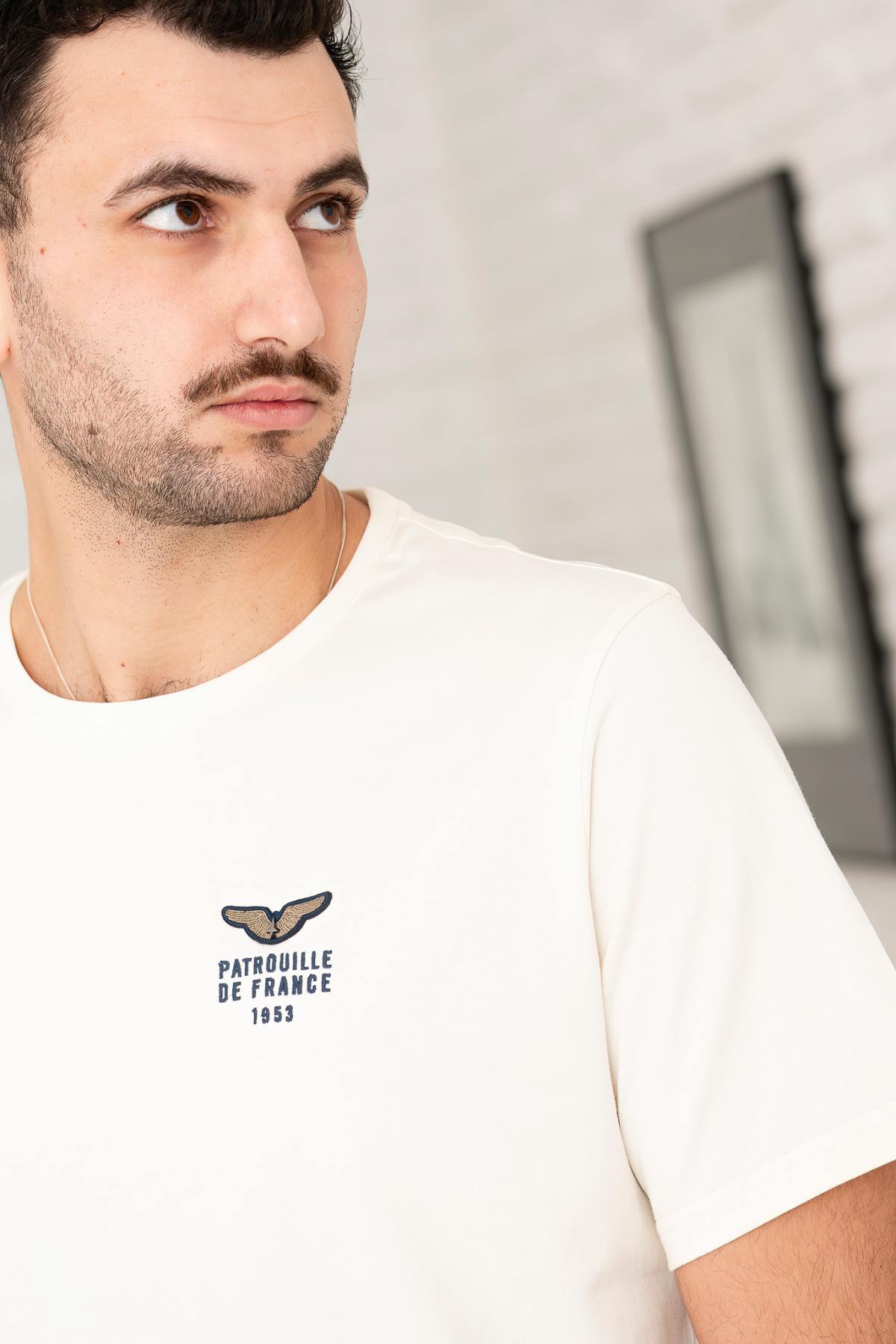 White cotton t-shirt with wings logo - Image n°4