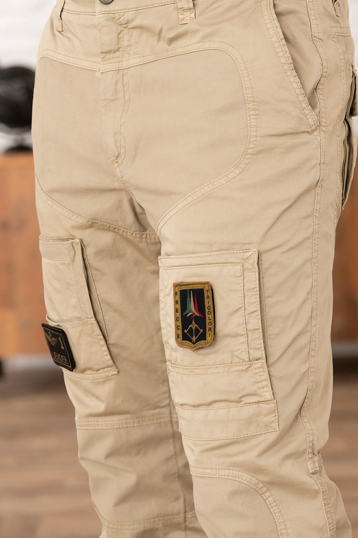 Beige Italian cotton pilot pants - Image n°5