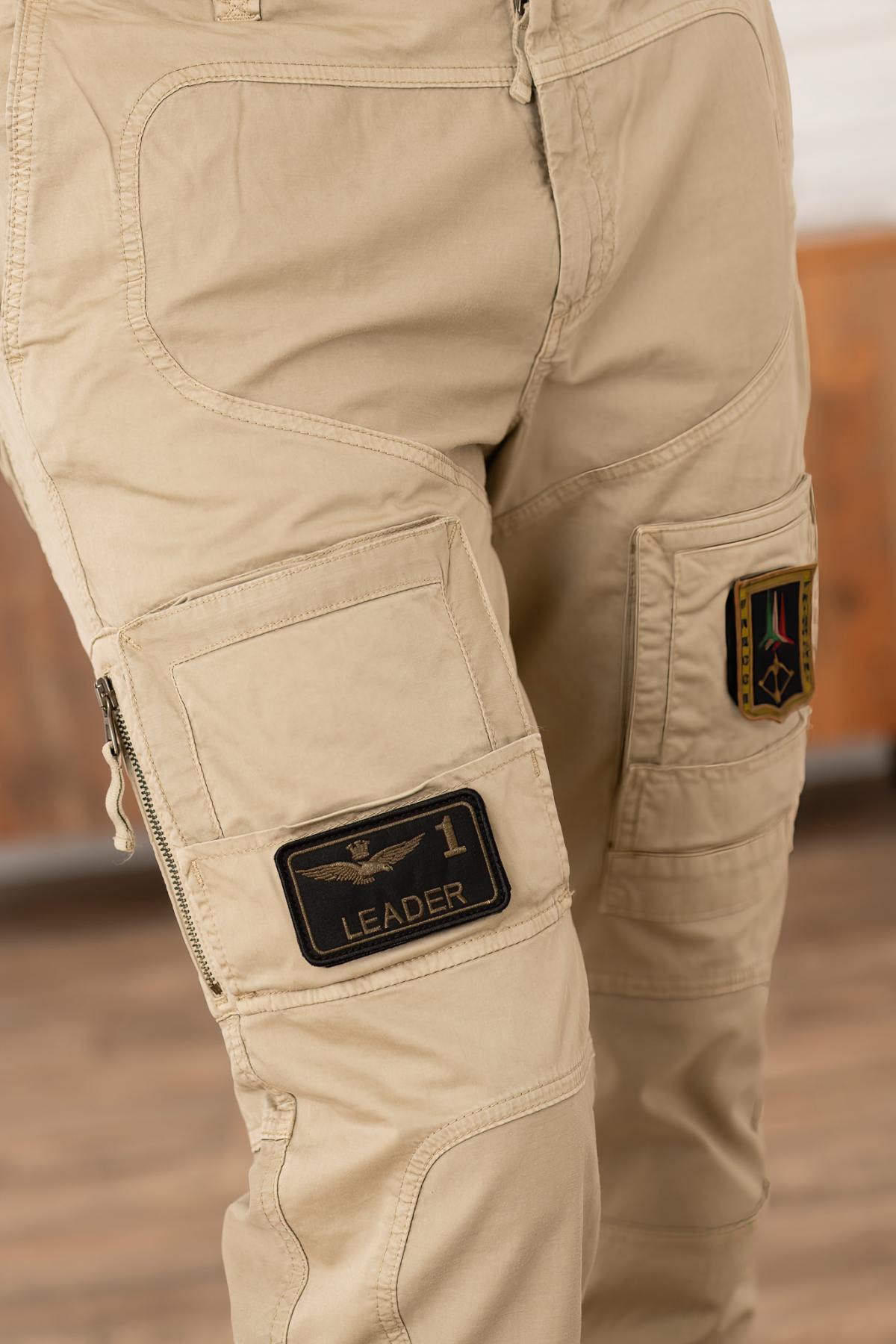 Beige Italian cotton pilot pants - Image n°4