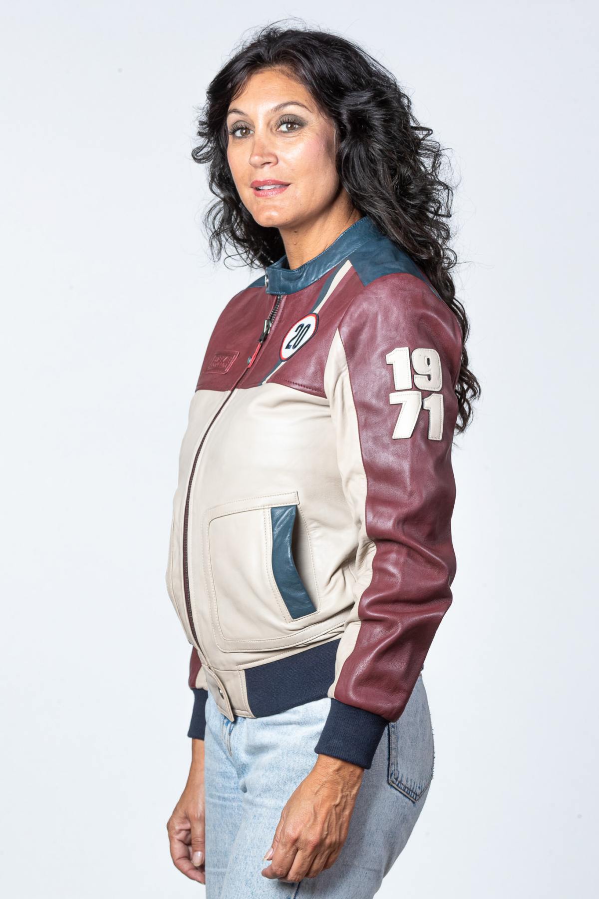 Steve McQueen Women's Racing Leather Jacket - Image n°2