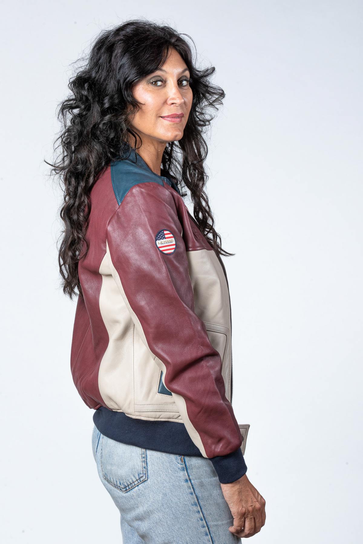 Steve McQueen Women's Racing Leather Jacket - Image n°5