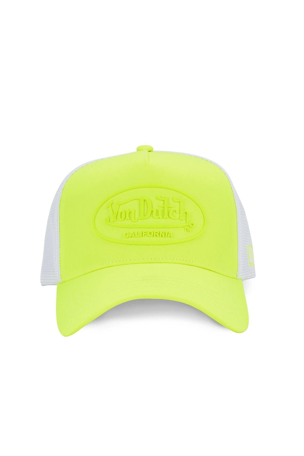 Neon yellow and white mesh cap - Image n°4