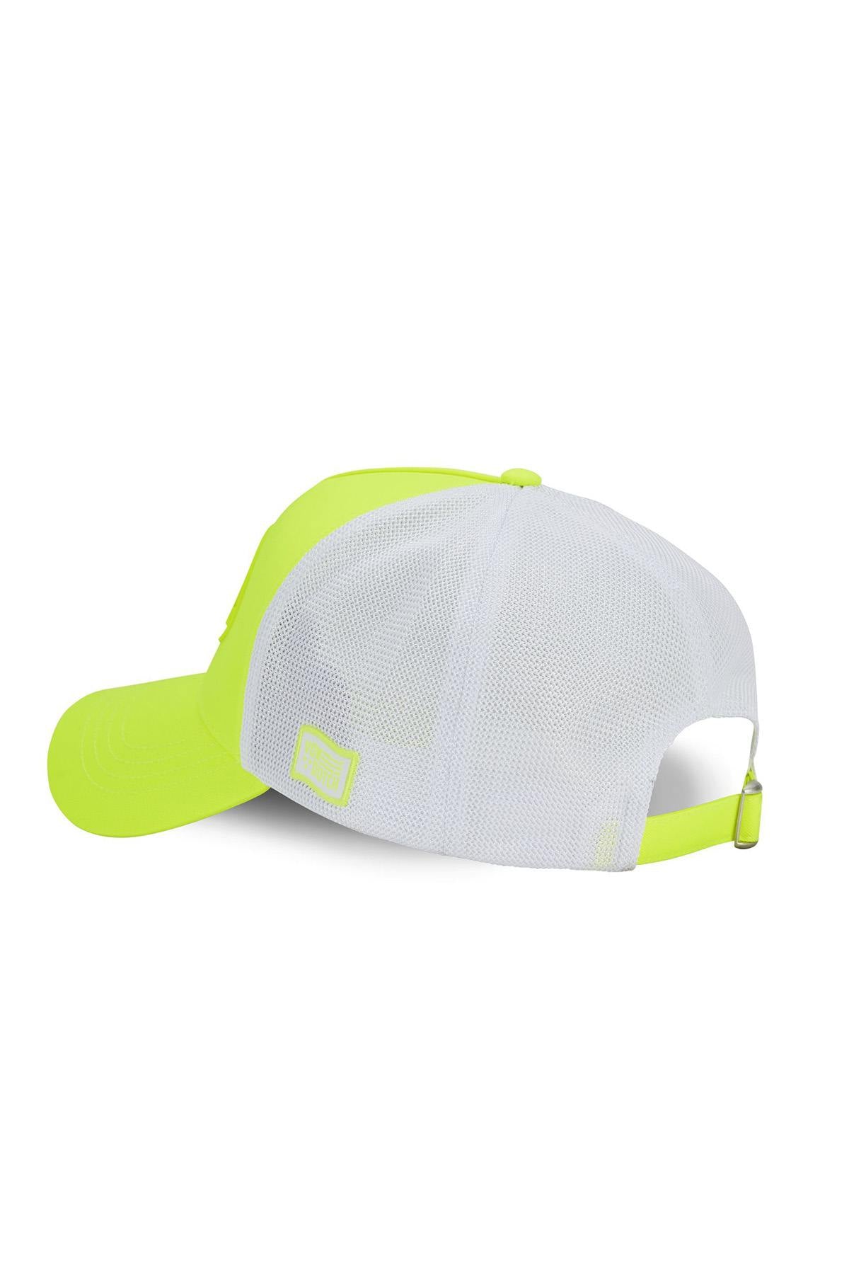 Neon yellow and white mesh cap - Image n°2