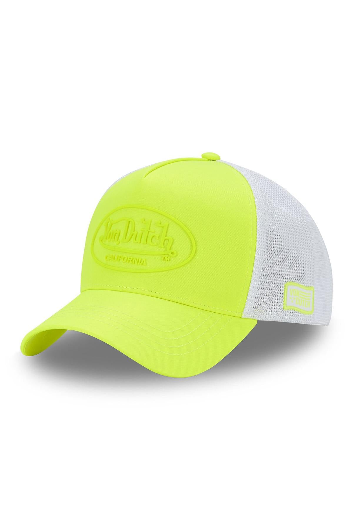 Neon yellow and white mesh cap - Image n°1