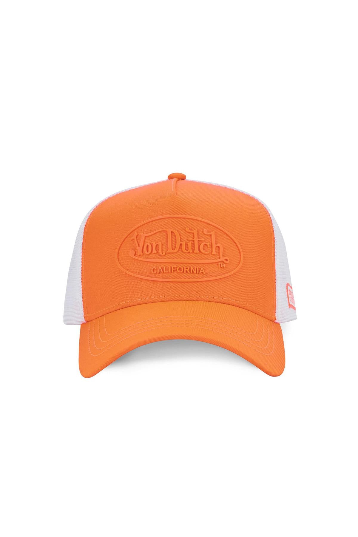 Neon orange and white mesh cap - Image n°4