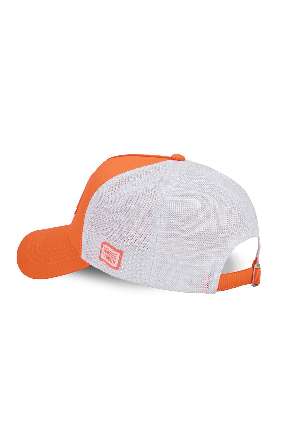 Neon orange and white mesh cap - Image n°2