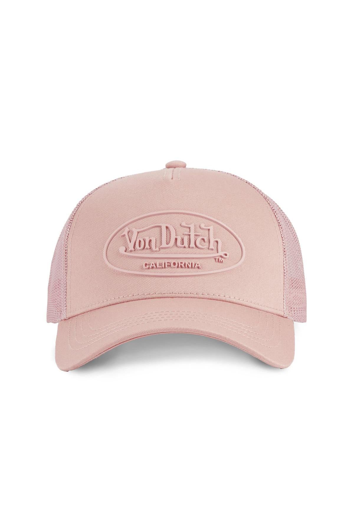 Pastel pink cap with rubber logo - Image n°1