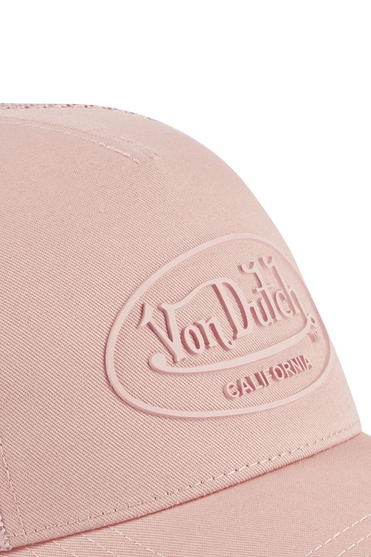 Pastel pink cap with rubber logo - Image n°2