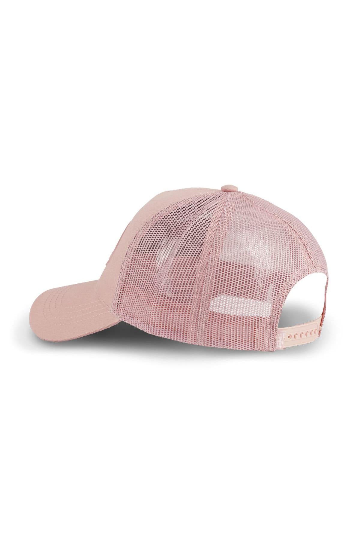 Pastel pink cap with rubber logo - Image n°3