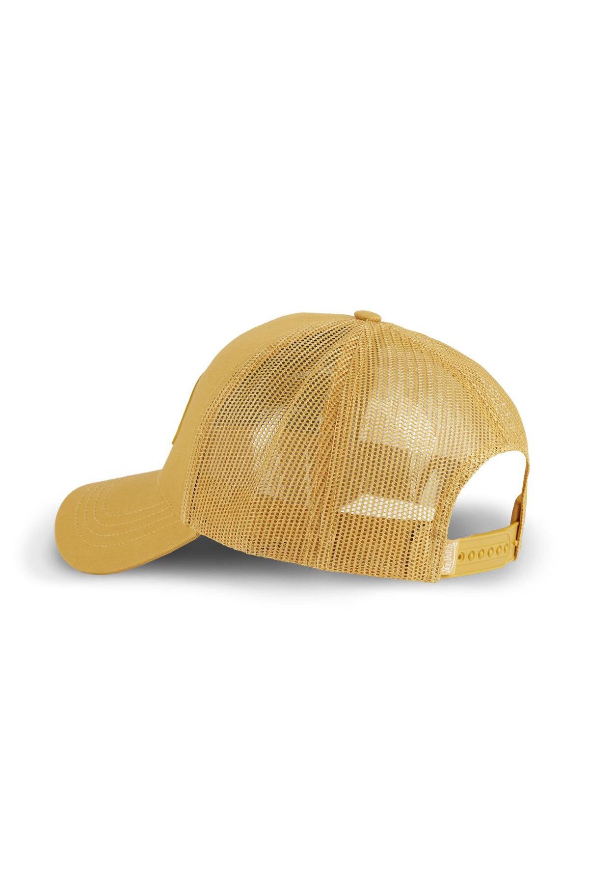 Mustard yellow cap with rubber logo - Image n°2