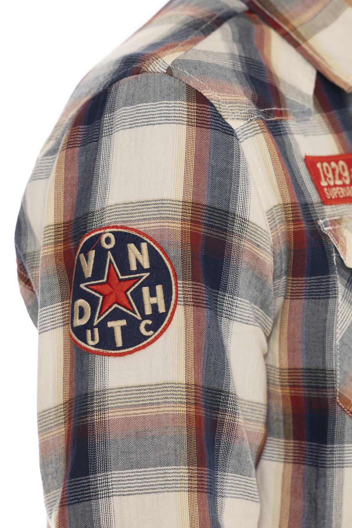 Plaid cotton shirt with badges - Image n°5