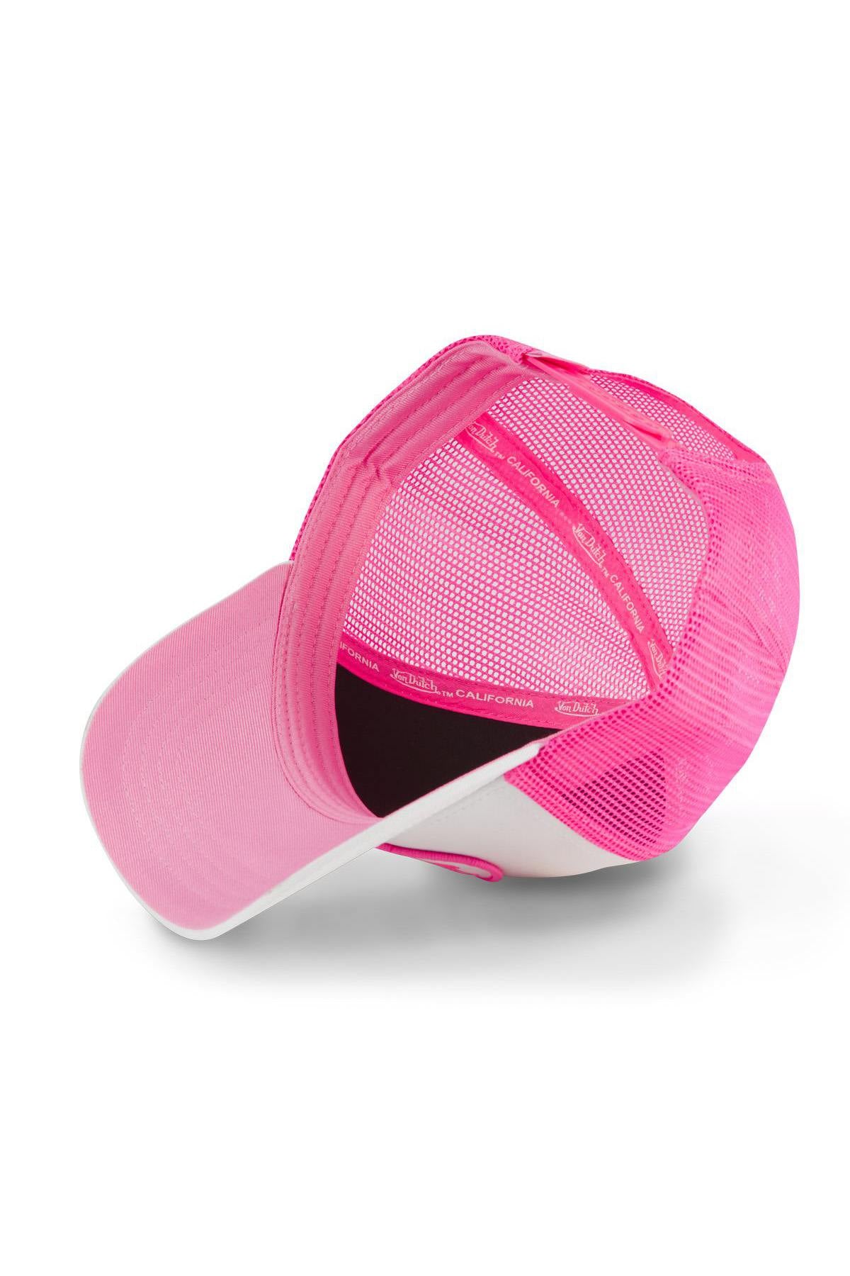 White and neon pink cap with logo - Image n°5