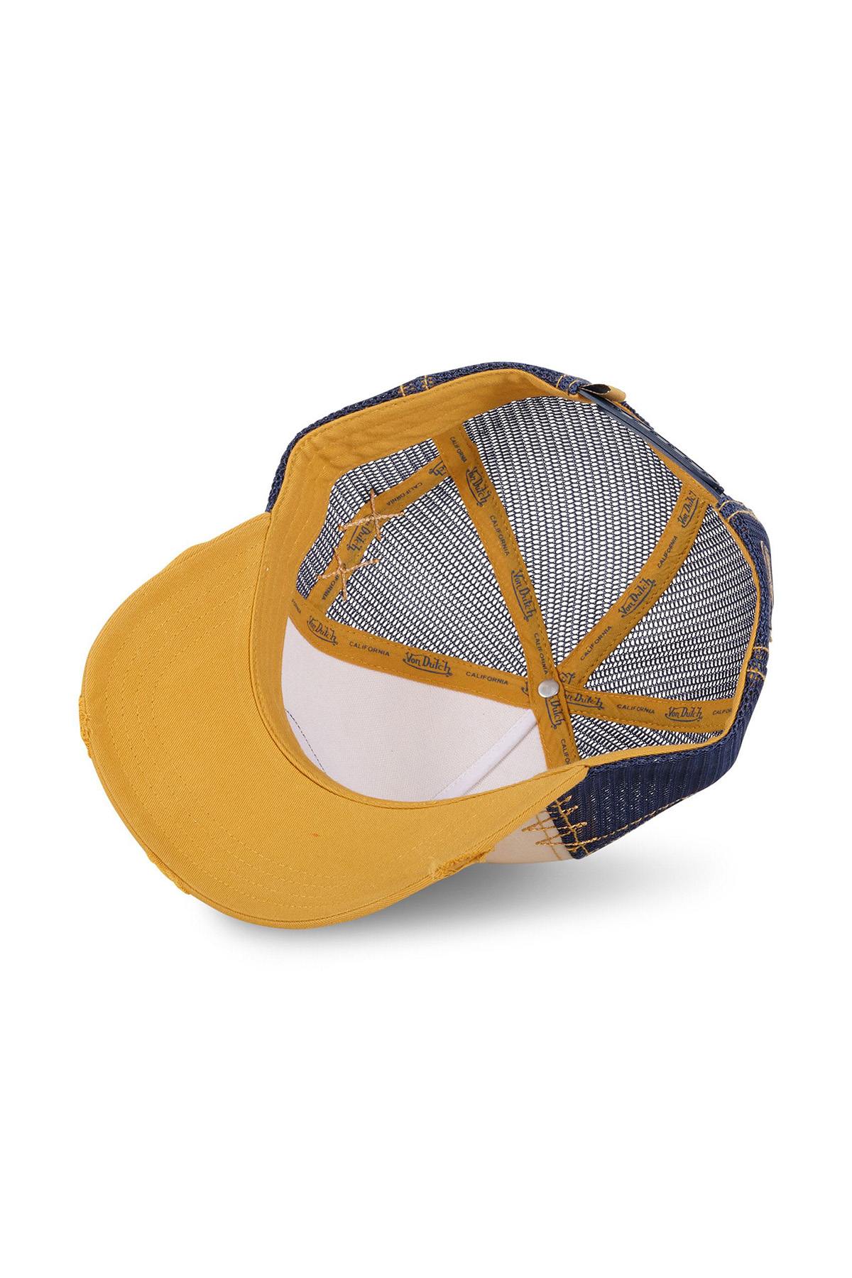 White, yellow and blue worn effect cap - Image n°5