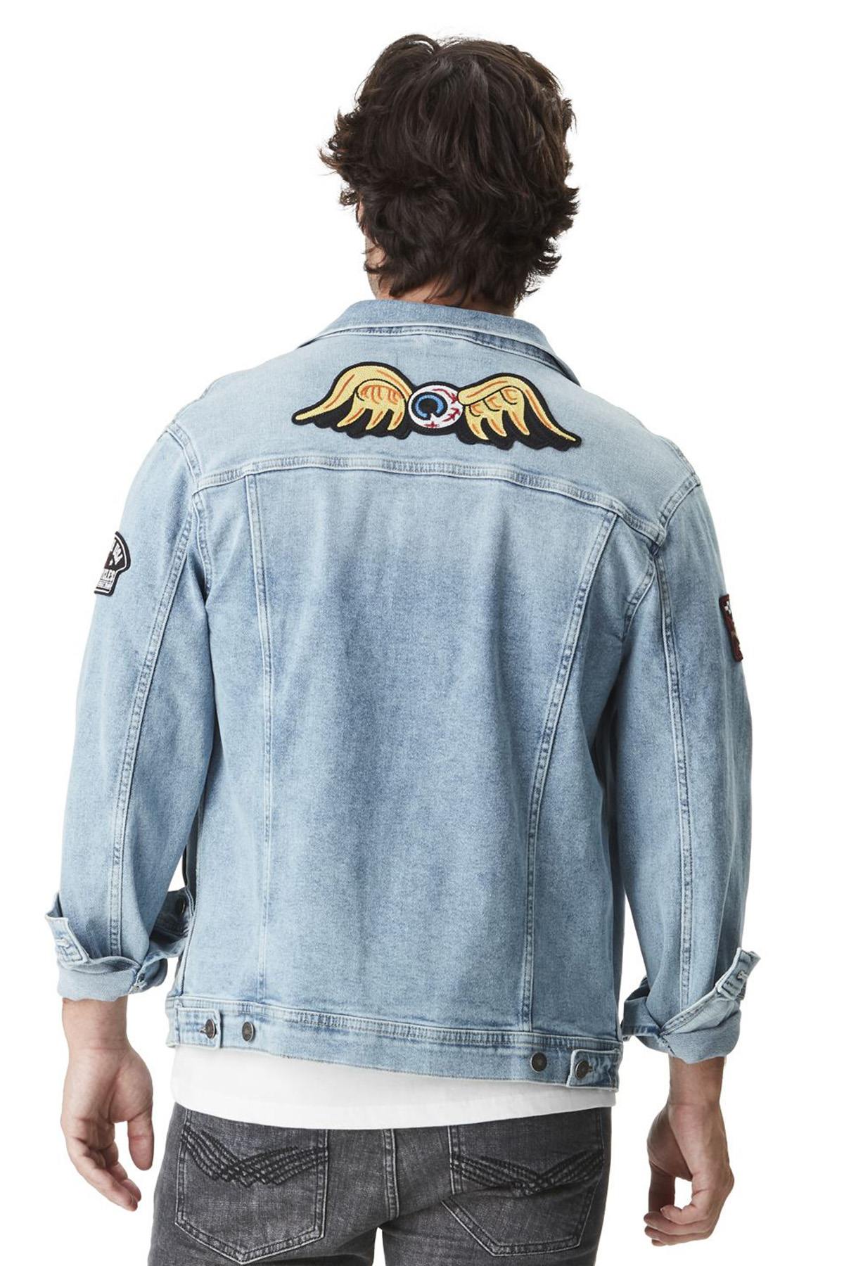 Denim jacket with patches - Image n°3