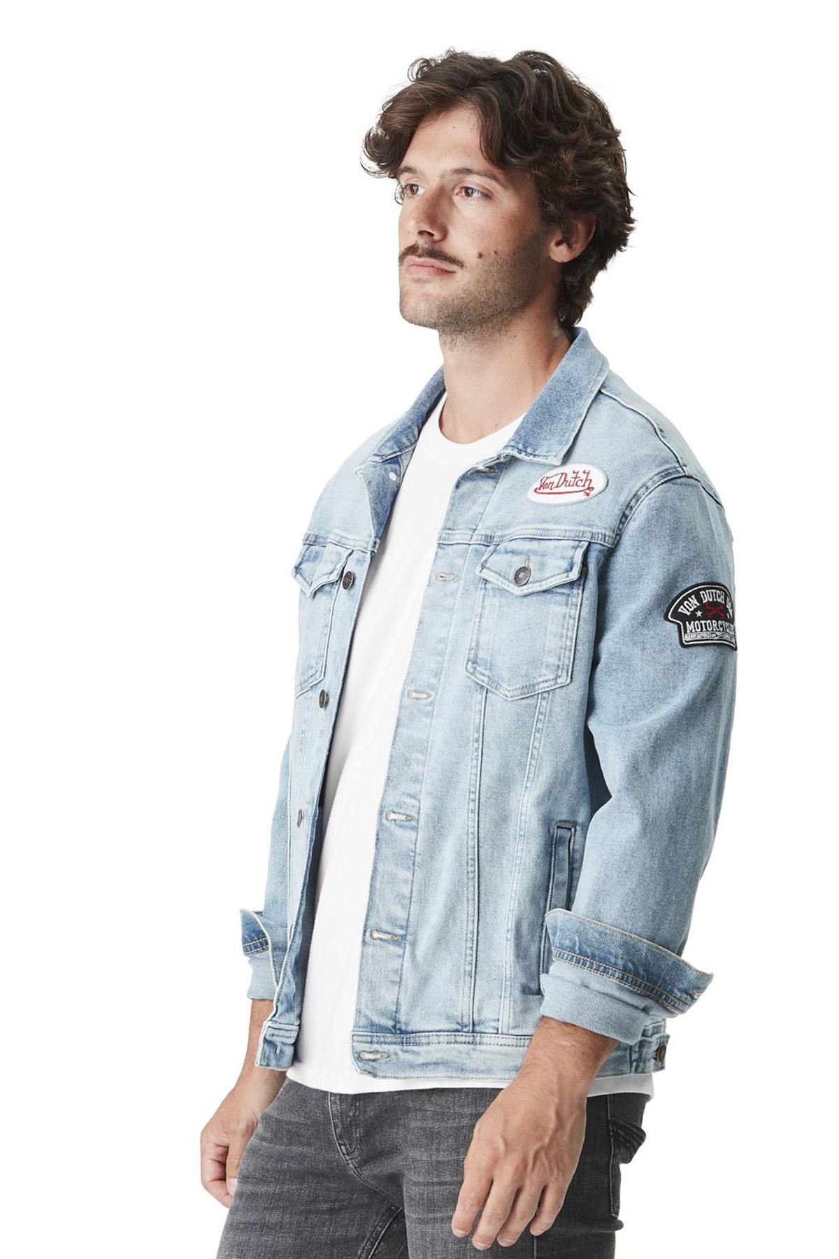 Denim jacket with patches - Image n°7