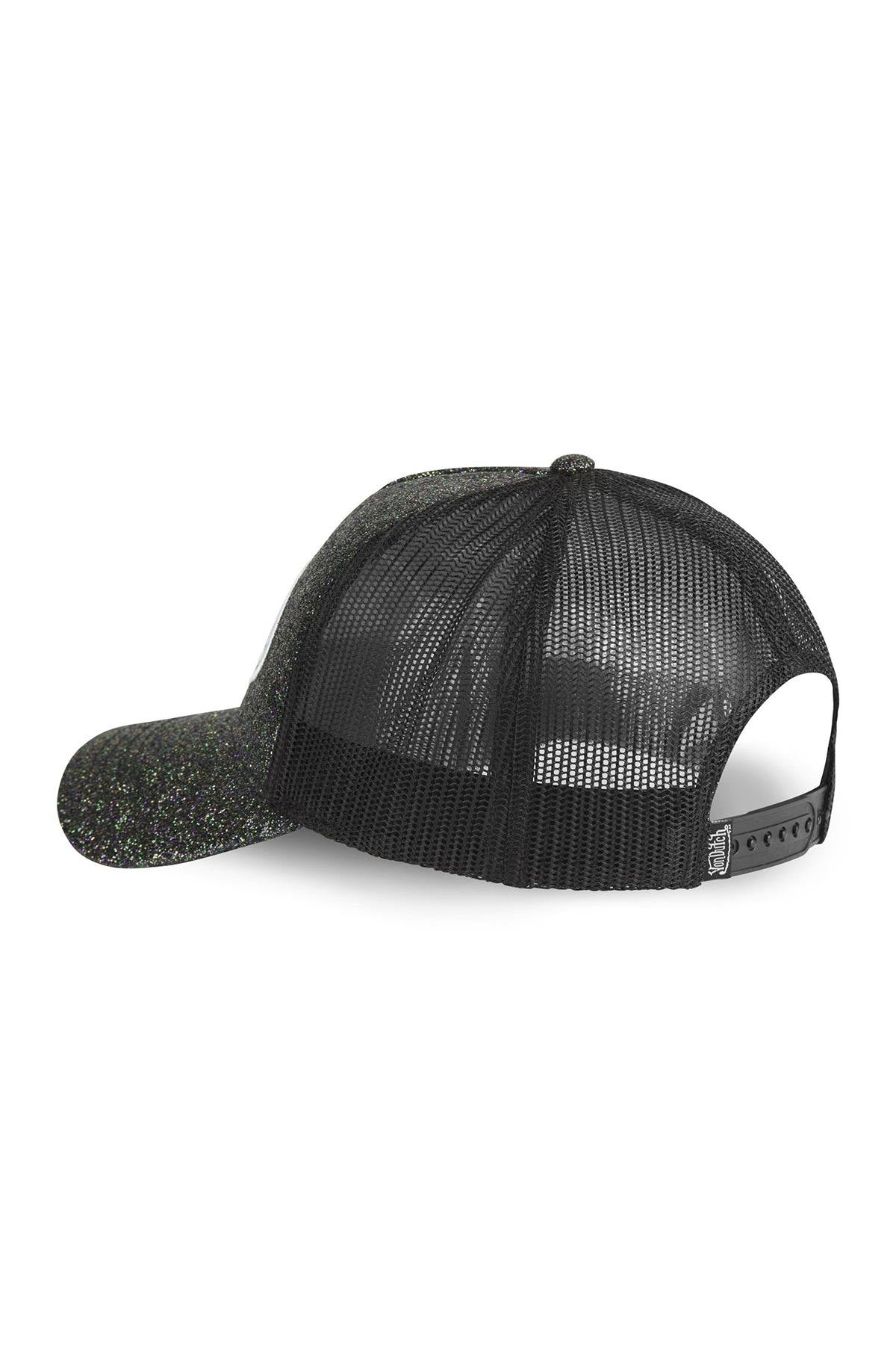 Black cap with glitter effect - Image n°4