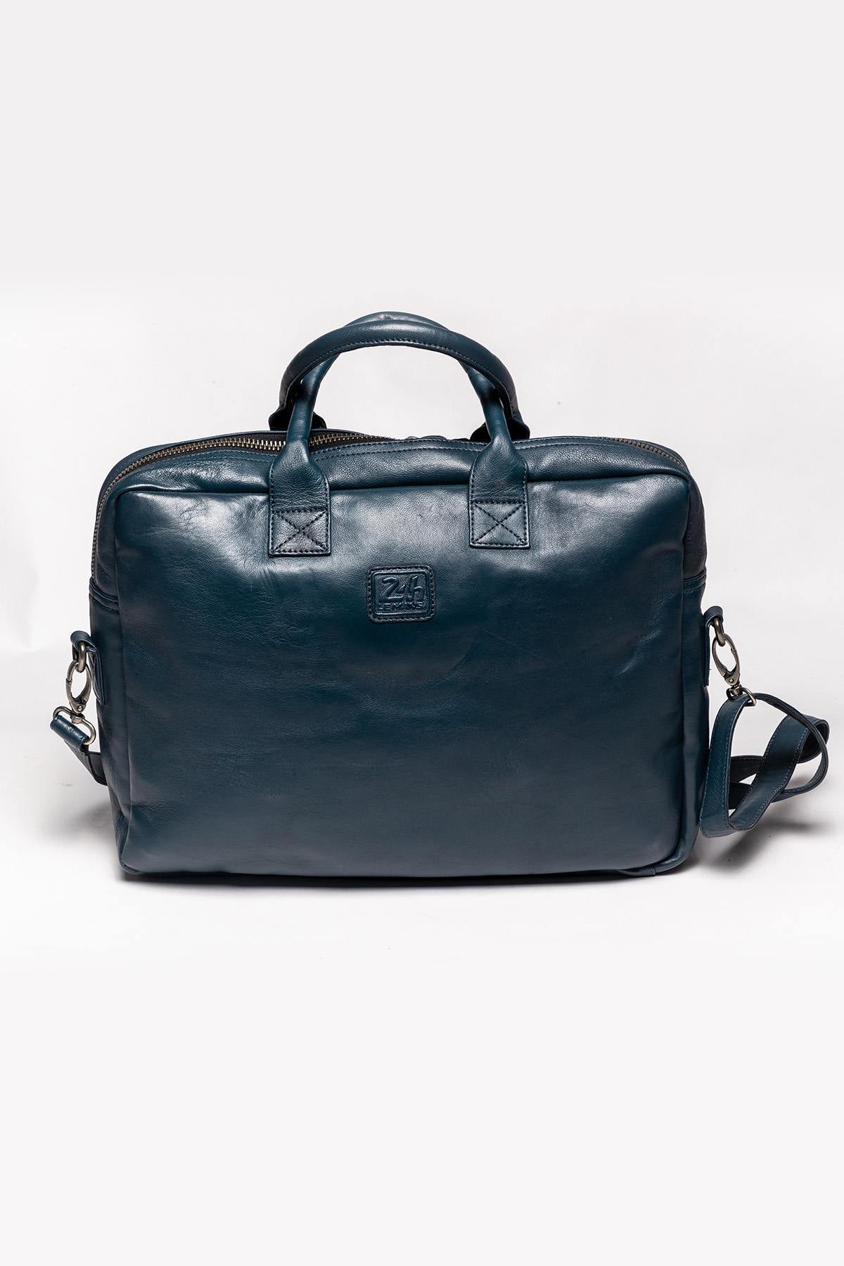 Steve McQueen Royal Blue Leather Shoulder Bag - Image n°3