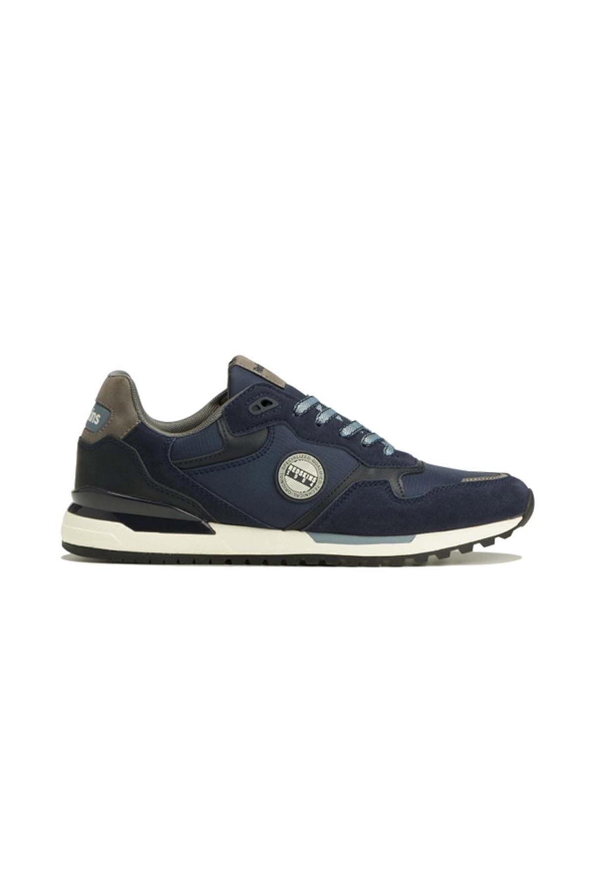 Navy and gray men's sneakers - Image n°3