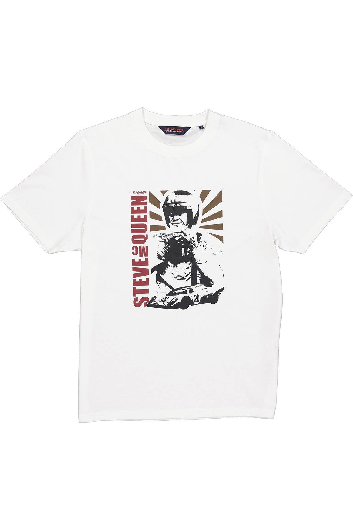 Steve McQueen illustrated white cotton t-shirt - Image n°3