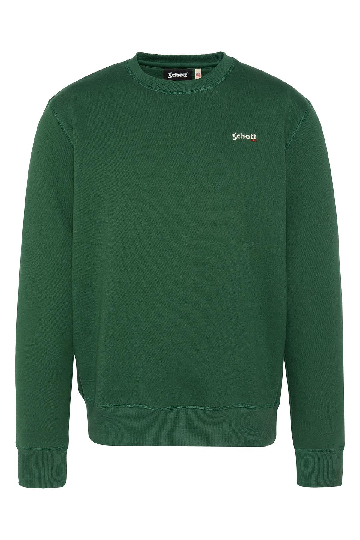 Green sweatshirt with heart logo - Image n°1