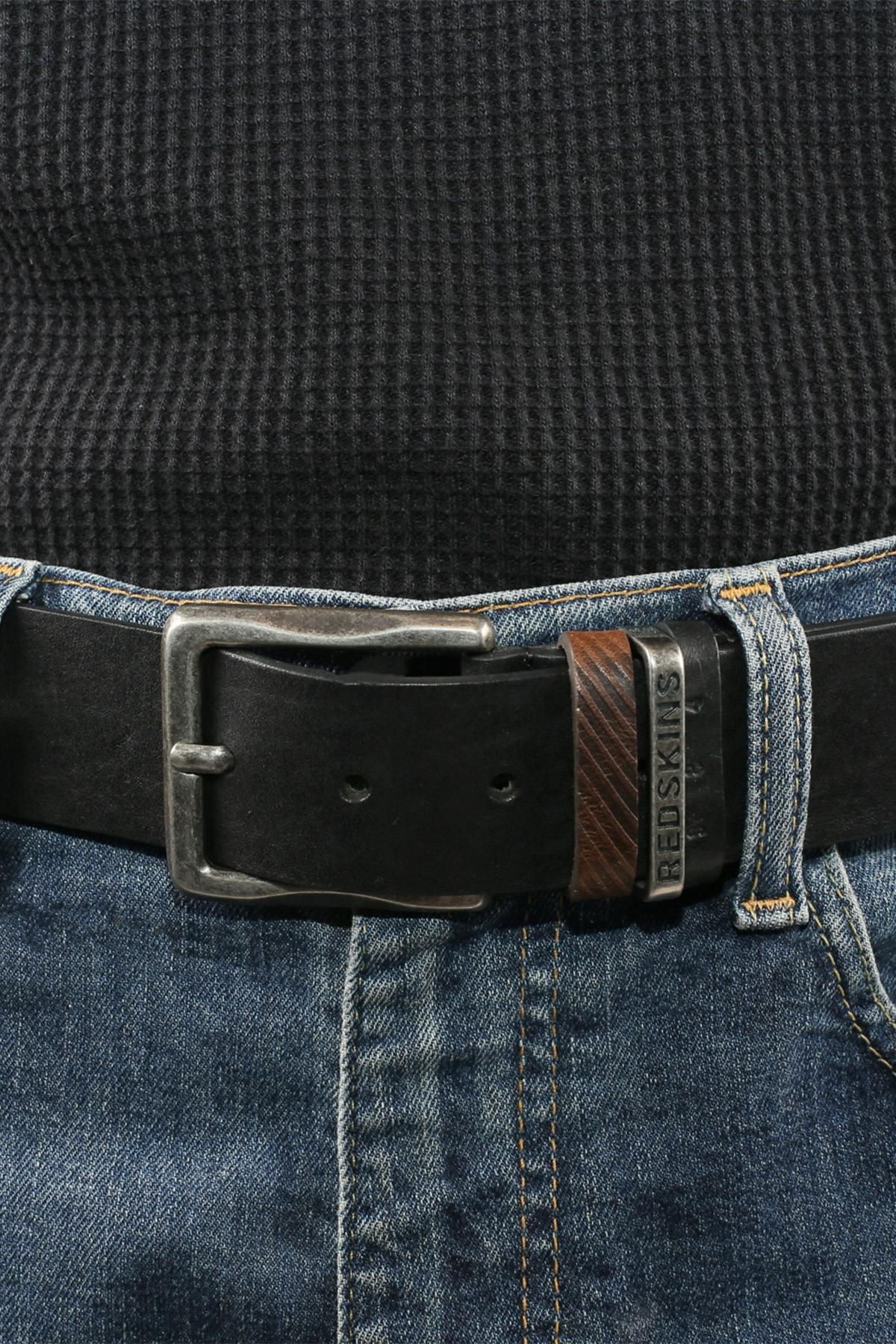 Black buckle belt for Men - Image n°2