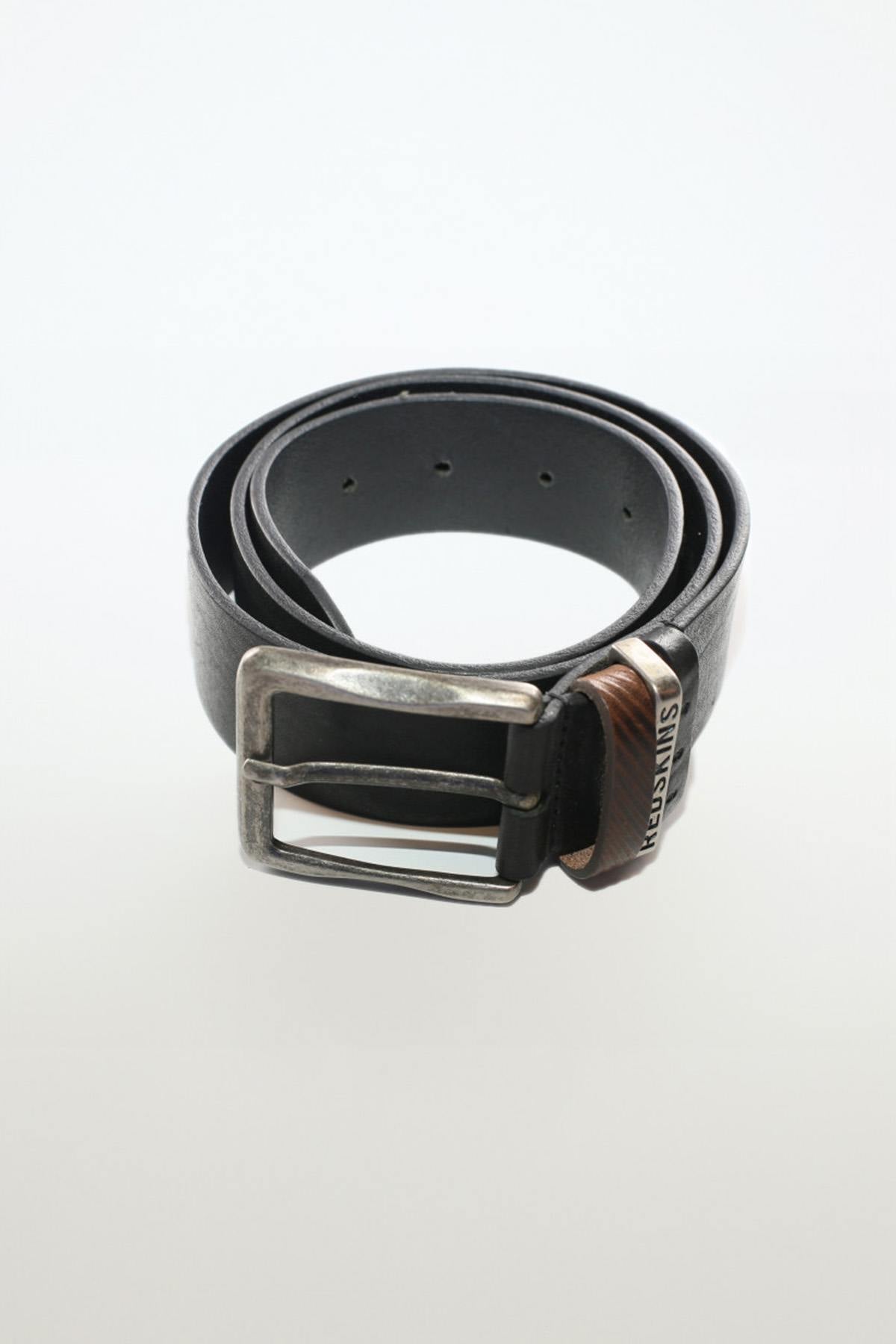 Black buckle belt for Men - Image n°1