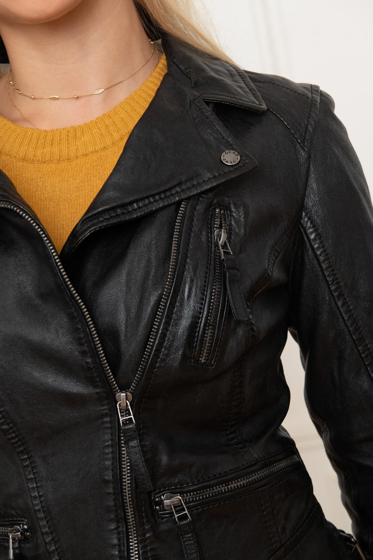 Oakwood Leather Jacket Women Black - Image n°3