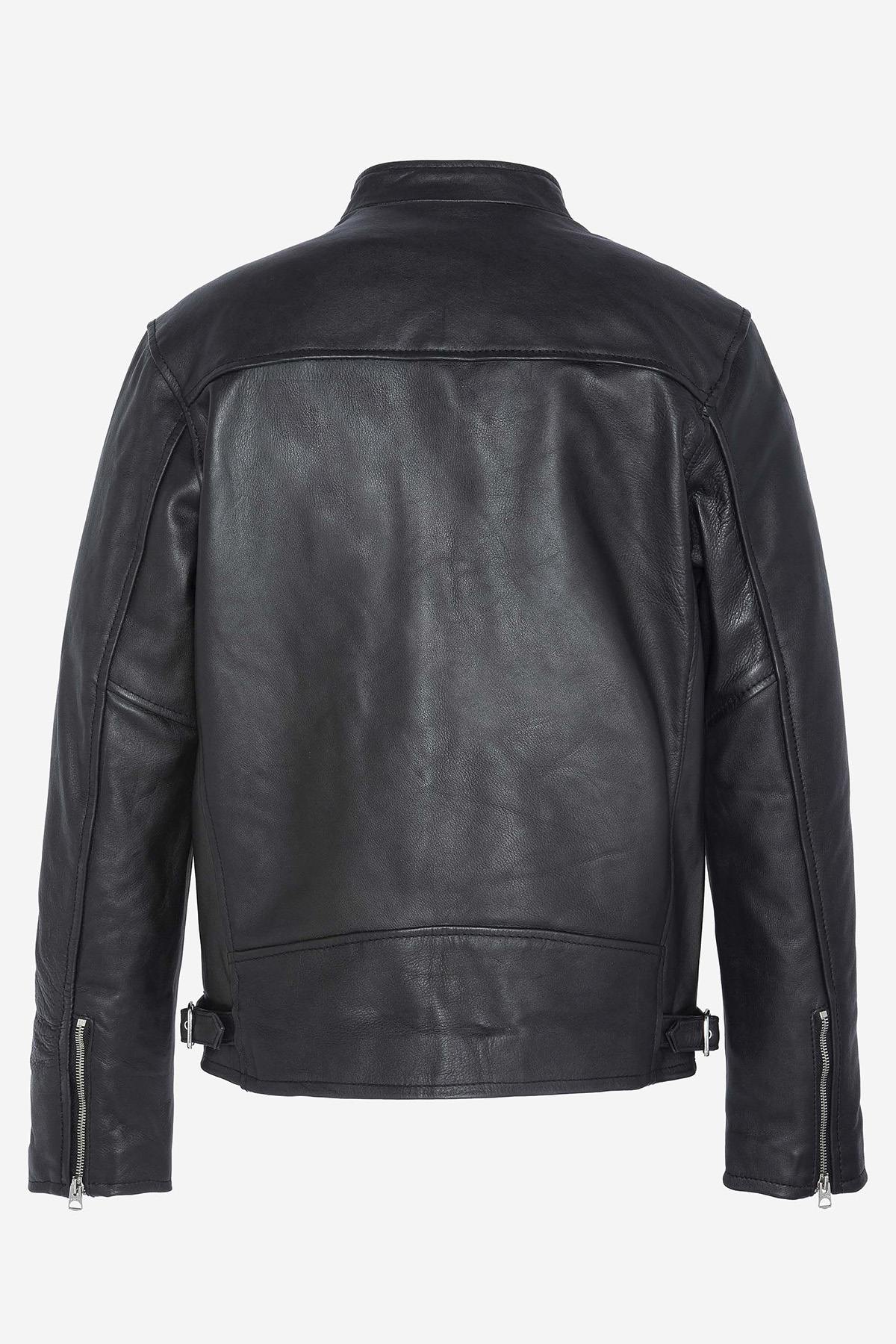 Leather jacket Black Man Schott - Image n°6