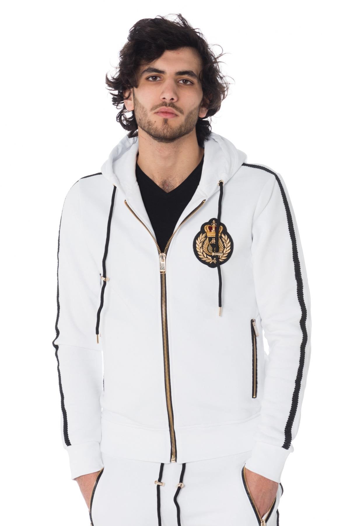 Men's white track jacket - Image n°1