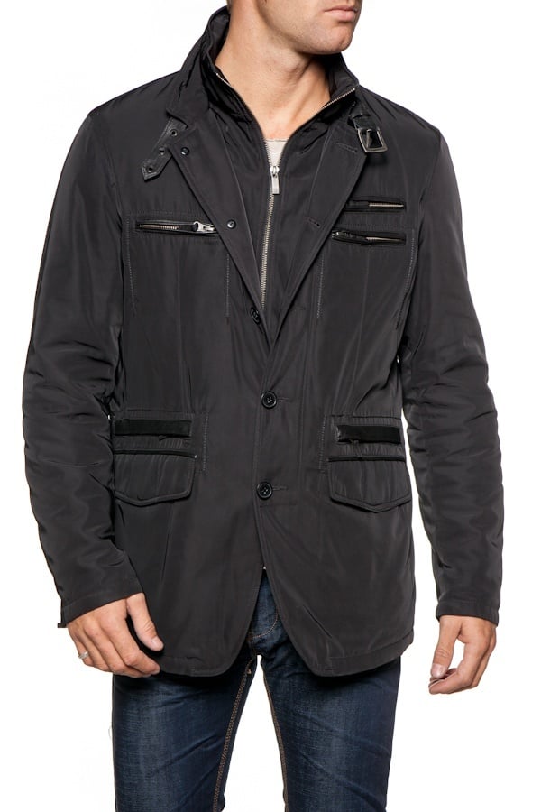 ARMA men's black textile parka - Image n°2