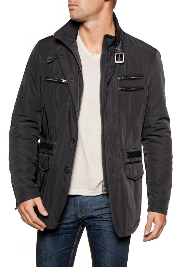 ARMA men's black textile parka - Image n°1