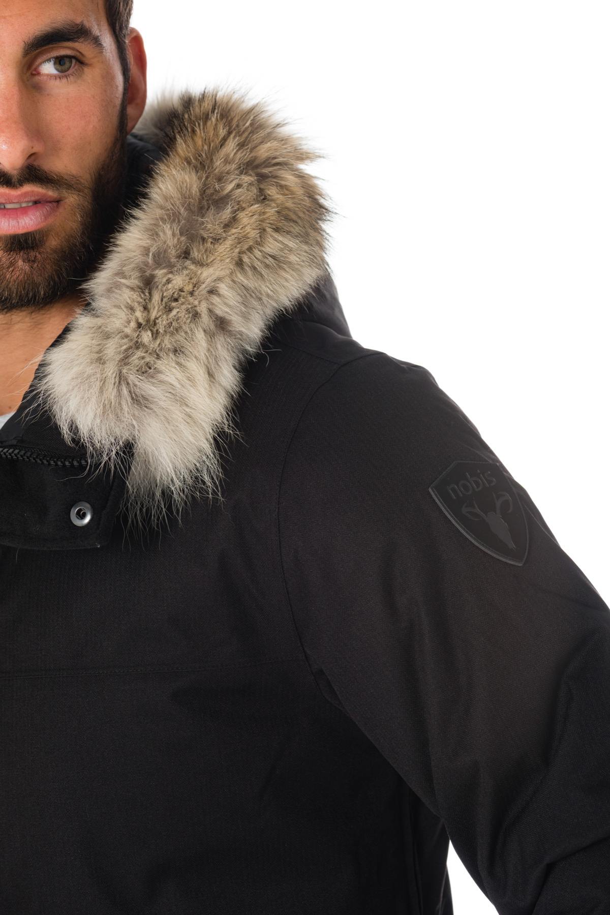 Nobis men's black parka with coyote fur - Image n°6