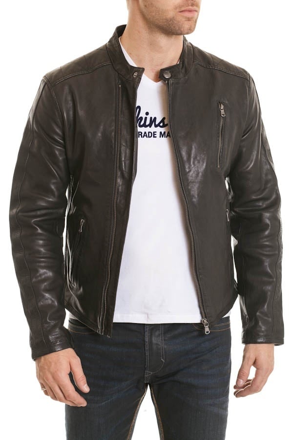 Daytona Men's Black Leather Jacket - Image n°3