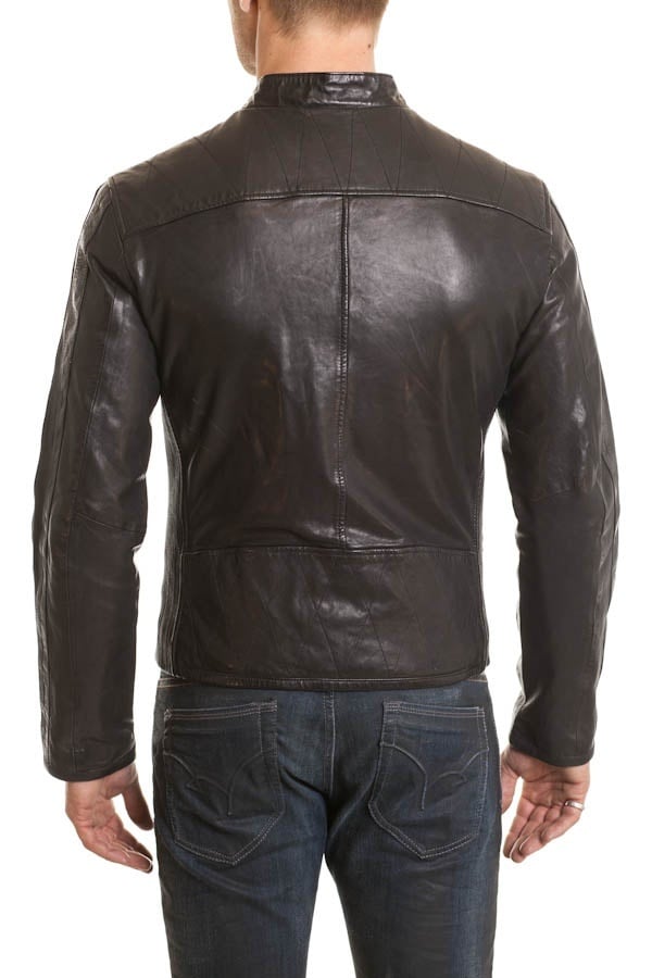 Daytona Men's Black Leather Jacket - Image n°6