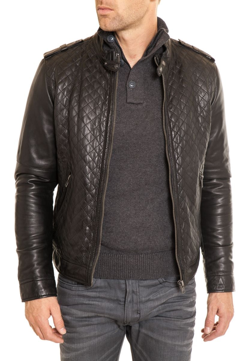 Oakwood men's black sheepskin leather jacket - Image n°2