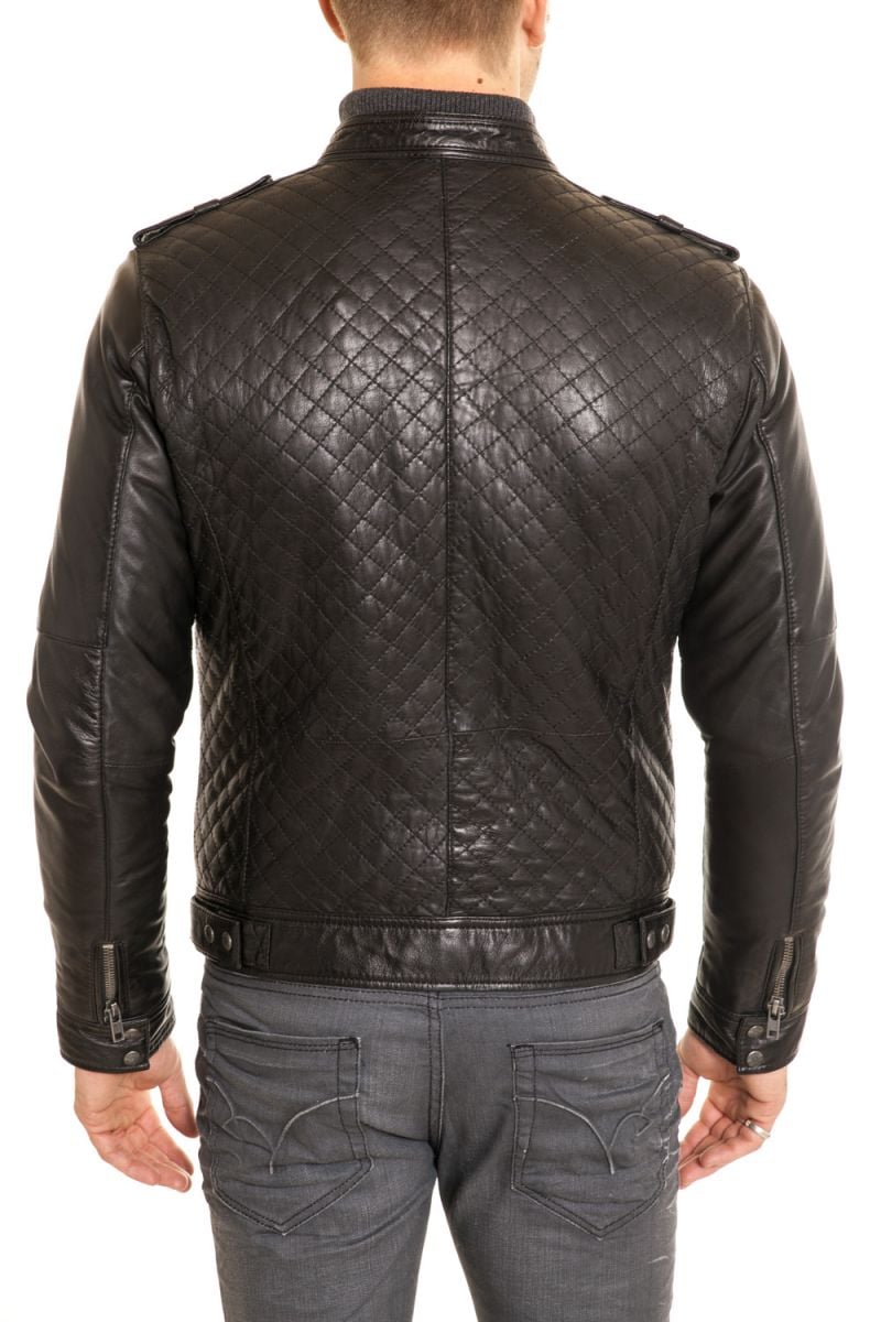 Oakwood men's black sheepskin leather jacket - Image n°5