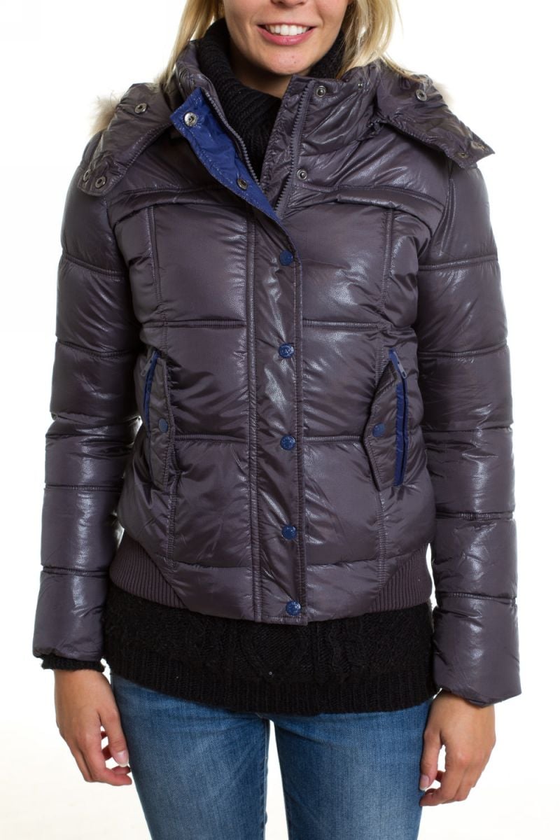 Kaporal women's down jacket Steel Color in polyamide - Image n°1