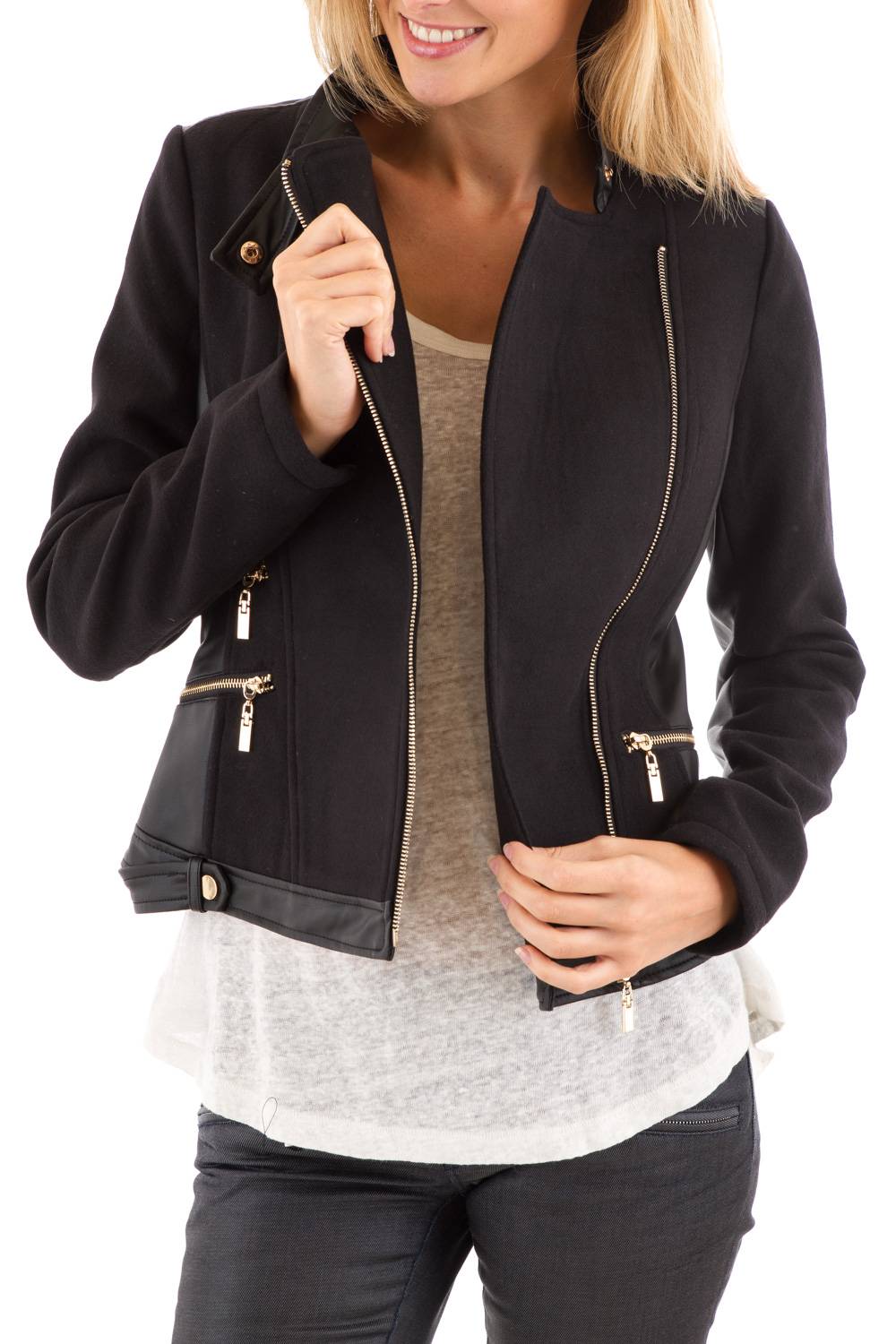 Women's polyester jacket Arturo Black - Image n°2