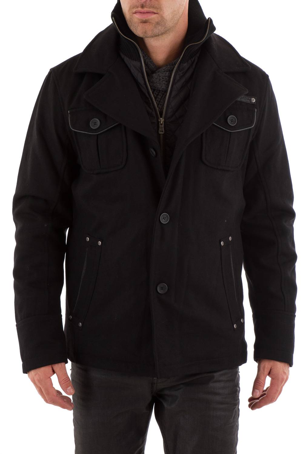 Men's textile jacket Gipsy Black for Men - Image n°1