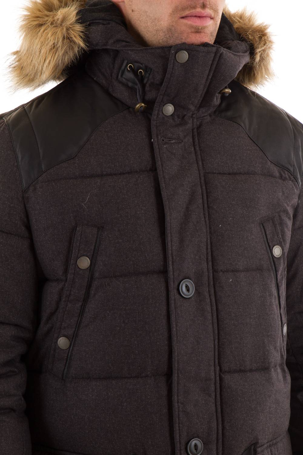 Chevignon Anthracite Men's Parka for Warm Men - Image n°3