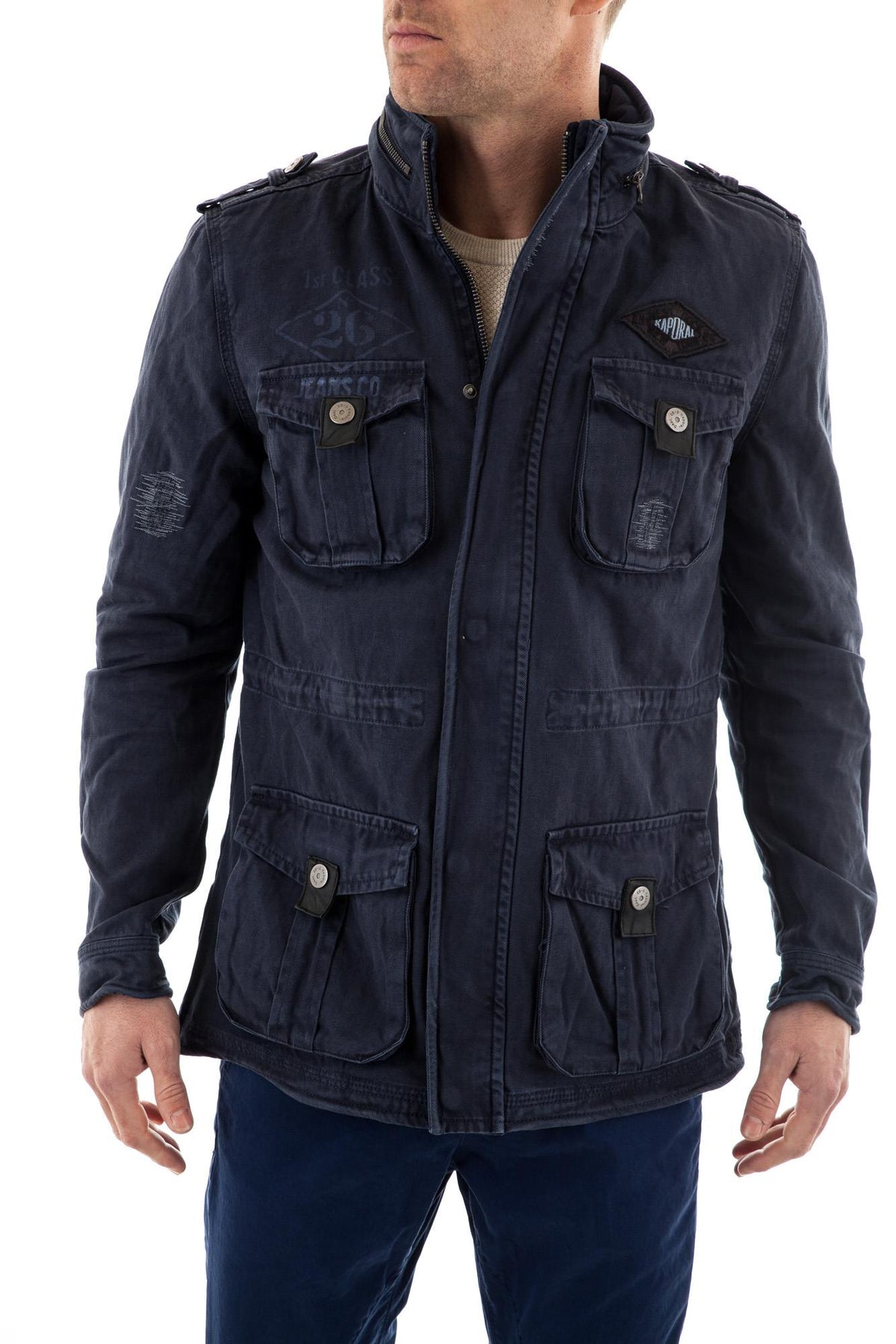 Kaporal cotton jacket for men blue - Image n°1