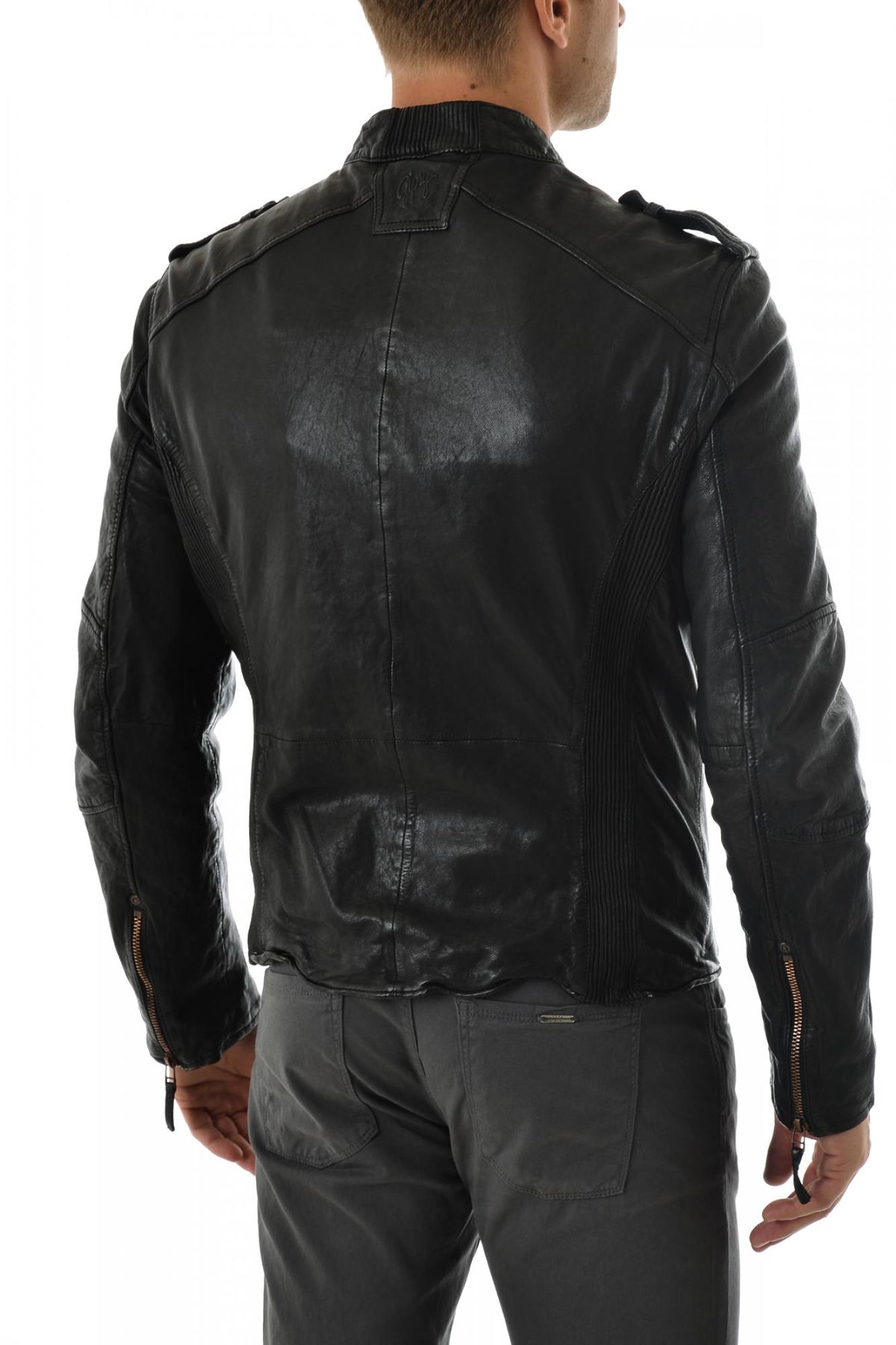 Gipsy Black Leather Jacket for Men - Image n°2