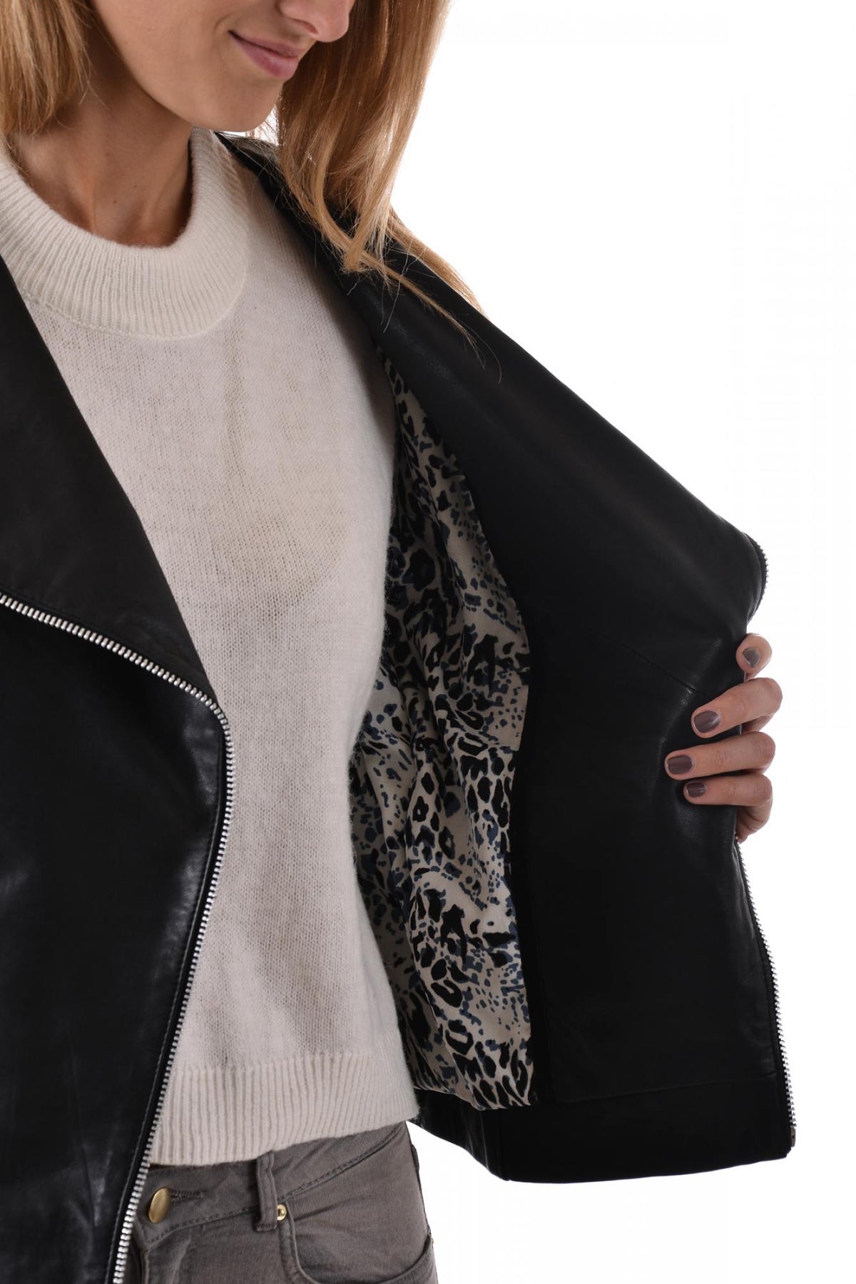  Arturo jacket in black lambskin - Image n°6